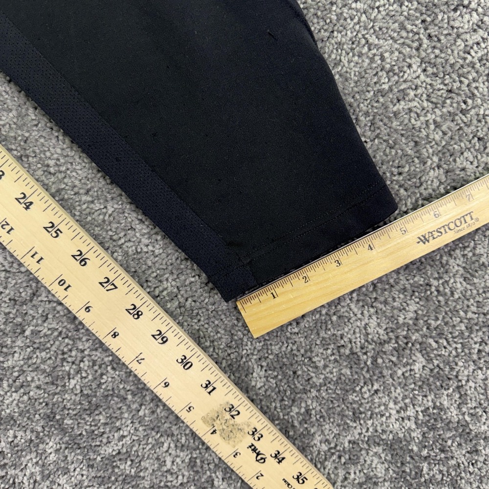Adidas Track Pants Mens Medium Black Knit Elastic Waist Zip Hem 3 Stripe Logo - Picture 5 of 15